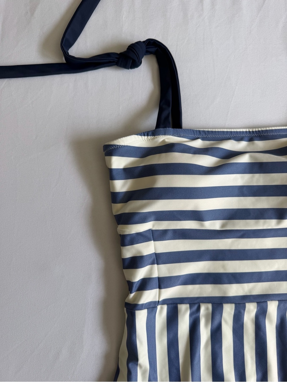NWOT Summersalt "The Tie Oasis" Blue White Nautical Striped One Piece Swim Suit - Picture 4 of 16